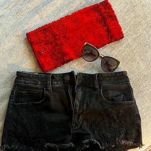 Red Sequin Bandeau Top